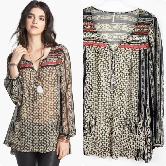 SOLD - Free People Feather In The wind Tunic - Picture 5 of 7